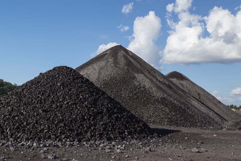 Coal mining pile
