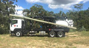 Vac Truck Rentals Crane Vac for hire.